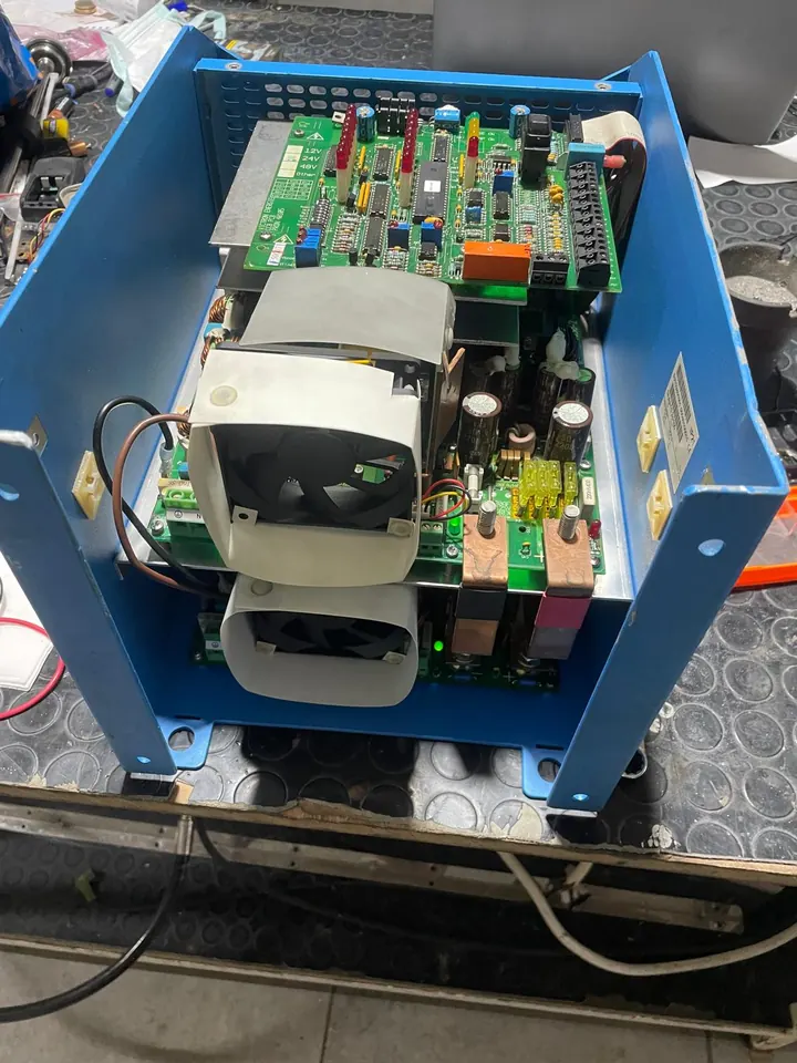 Workshop repair of a yacht inverter/charger power electronics board