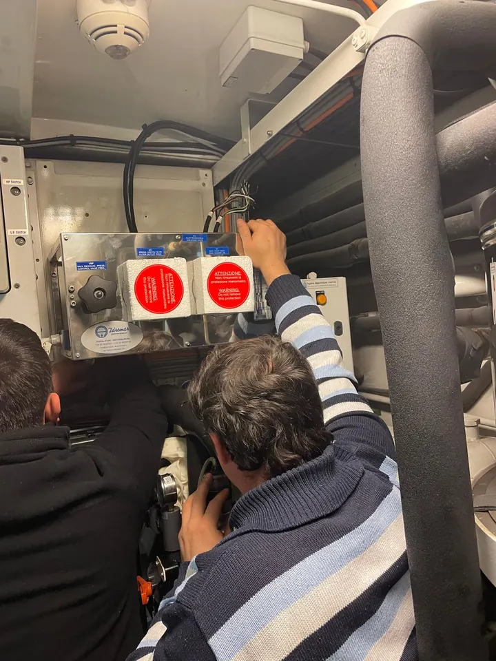 Installing a watermaker control panel in the engine room